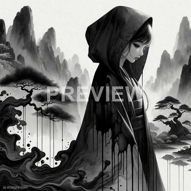 2364 - a-girl-wearing-a-cloak-painted-with-liquid-black-ink-_250420005150_Filename Text 2_02508_Filename Text 3